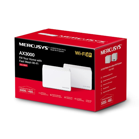 Mercusys Halo H80X AX3000 Whole Home Mesh WiFi 6 System Router (2-pack) - Mansa Computers