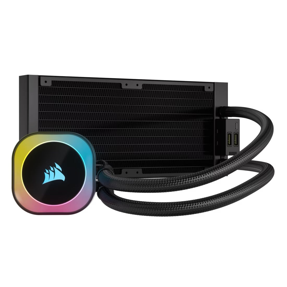 CORSAIR iCUE LINK H100i RGB Liquid CPU Cooler - QX120 RGB Fans - 240mm Radiator - Mansa Computers