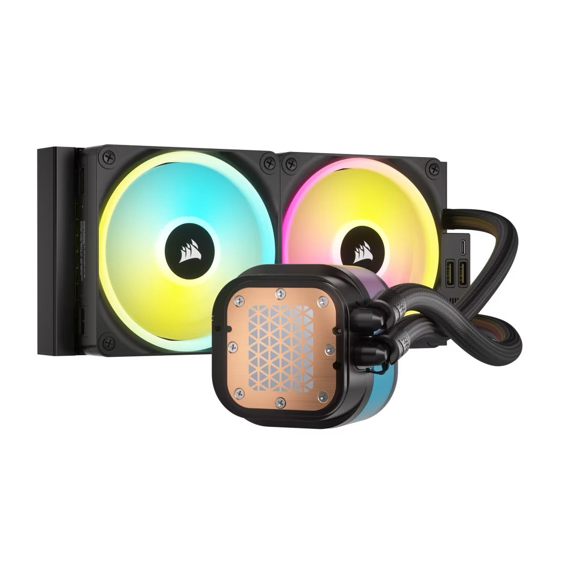 CORSAIR iCUE LINK H100i RGB Liquid CPU Cooler - QX120 RGB Fans - 240mm Radiator - Mansa Computers
