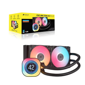 CORSAIR iCUE LINK TITAN 240 RX LCD Liquid CPU Cooler