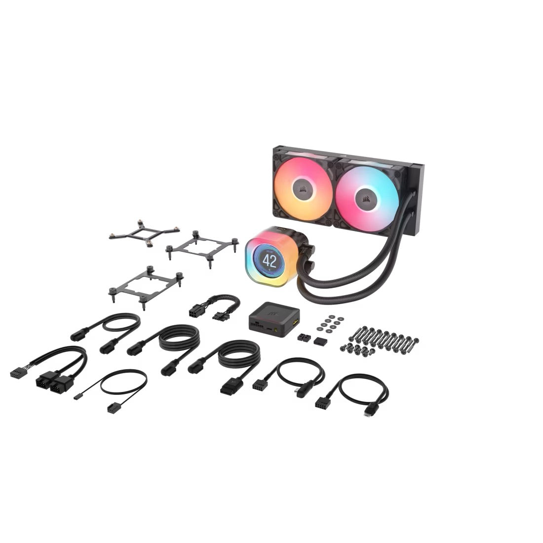 CORSAIR iCUE LINK TITAN 240 RX LCD Liquid CPU Cooler - Mansa Computers