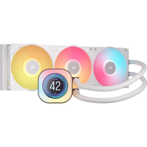 CORSAIR iCUE LINK TITAN 360 RX LCD Liquid CPU Cooler - White