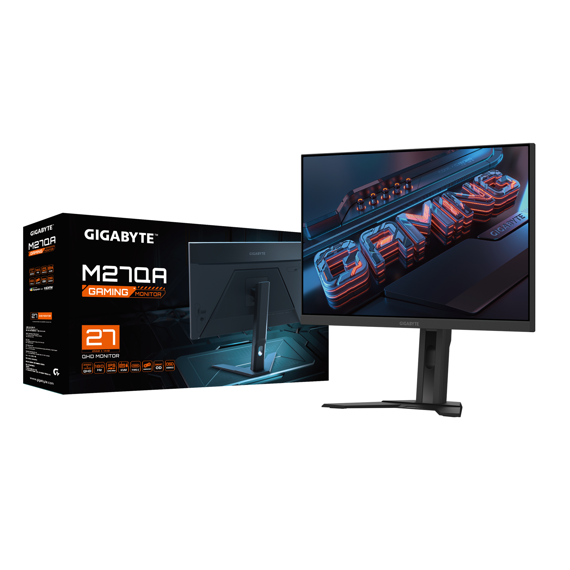 Gigabyte 27" M27QA-EK 1440p QHD 180Hz IPS Monitor