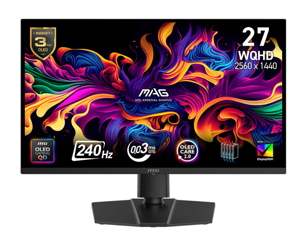 MSI 27" MAG 273QP QD-OLED X24 Gaming Monitor - Mansa Computers