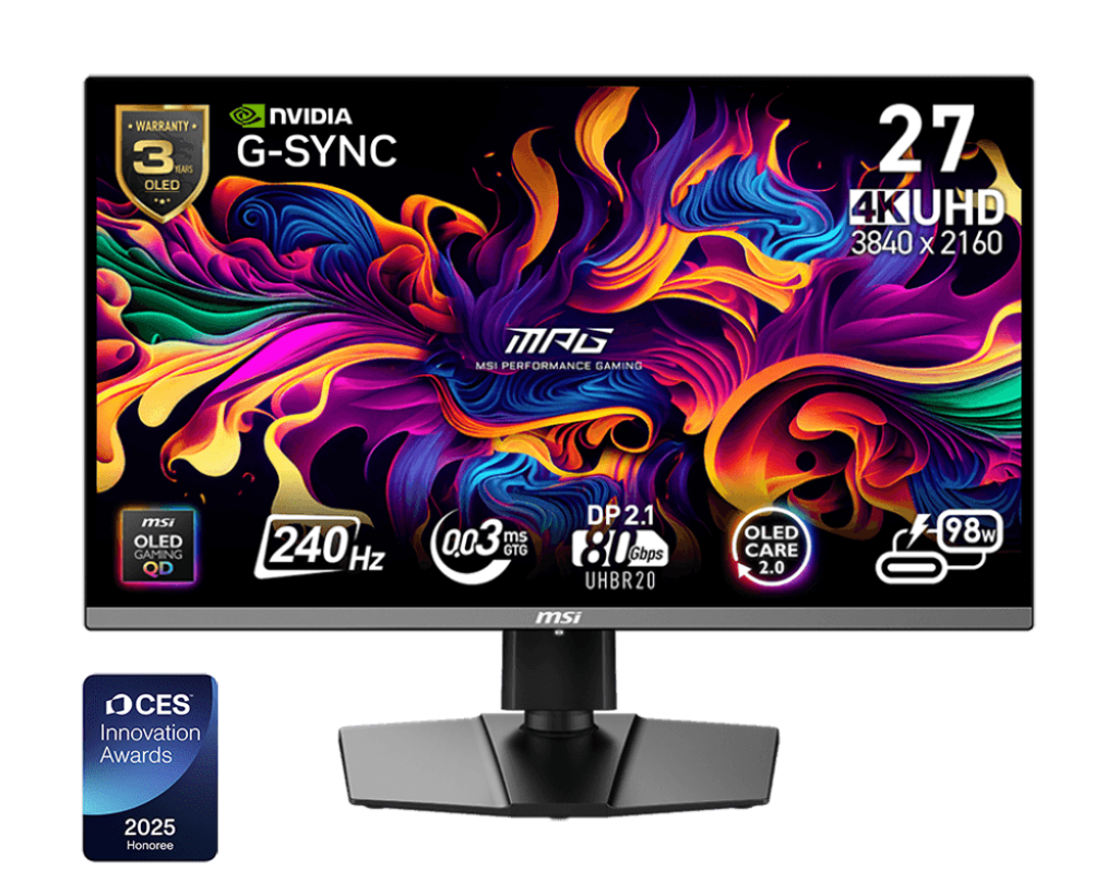 MSI 27" MPG 272URX QD-OLED Gaming Monitor - Mansa Computers