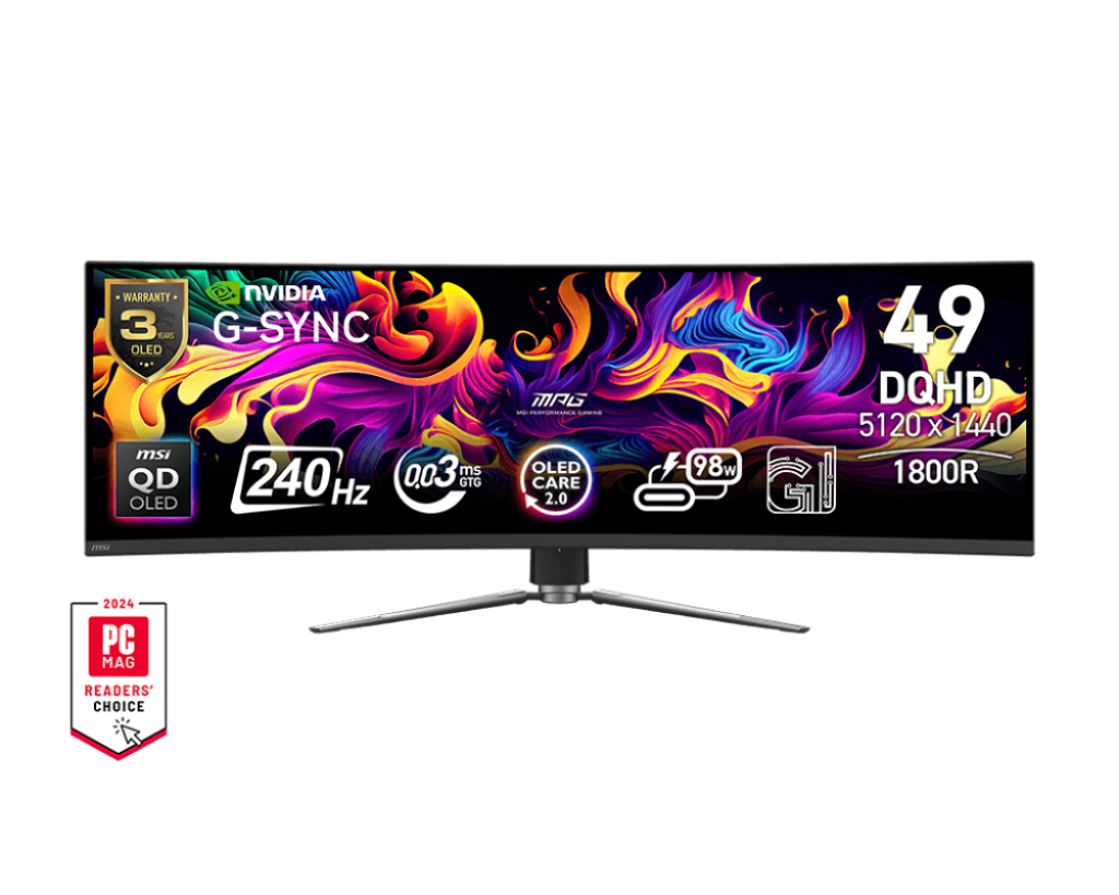 MSI 49" MPG 491CQPX QD-OLED Gaming Monitor - Mansa Computers