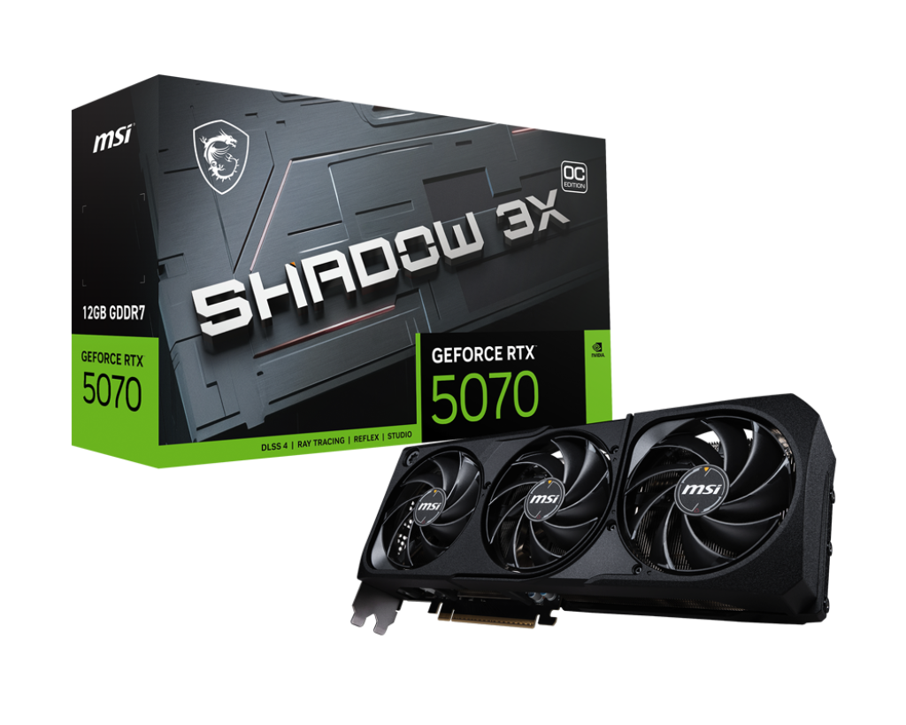 MSI GeForce RTX 5070 12GB Shadow 3X OC Graphics Card - Mansa Computers