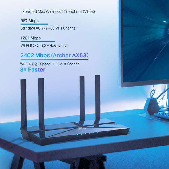 TP-Link Archer AX53 AX3000 Dual-Band WiFi 6 Router - Mansa Computers