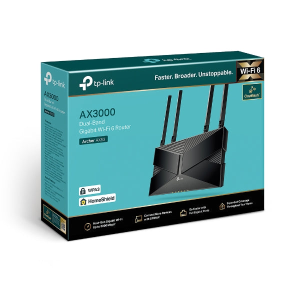 TP-Link Archer AX53 AX3000 Dual-Band WiFi 6 Router - Mansa Computers