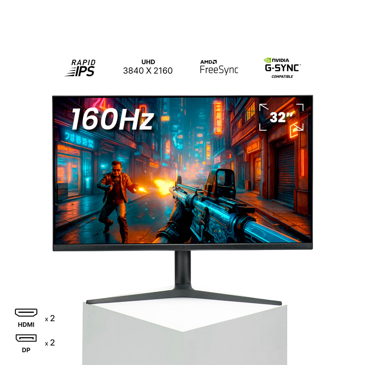 PX321C1 32" 160 Hz UHD 4K Gaming Monitor - Mansa Computers