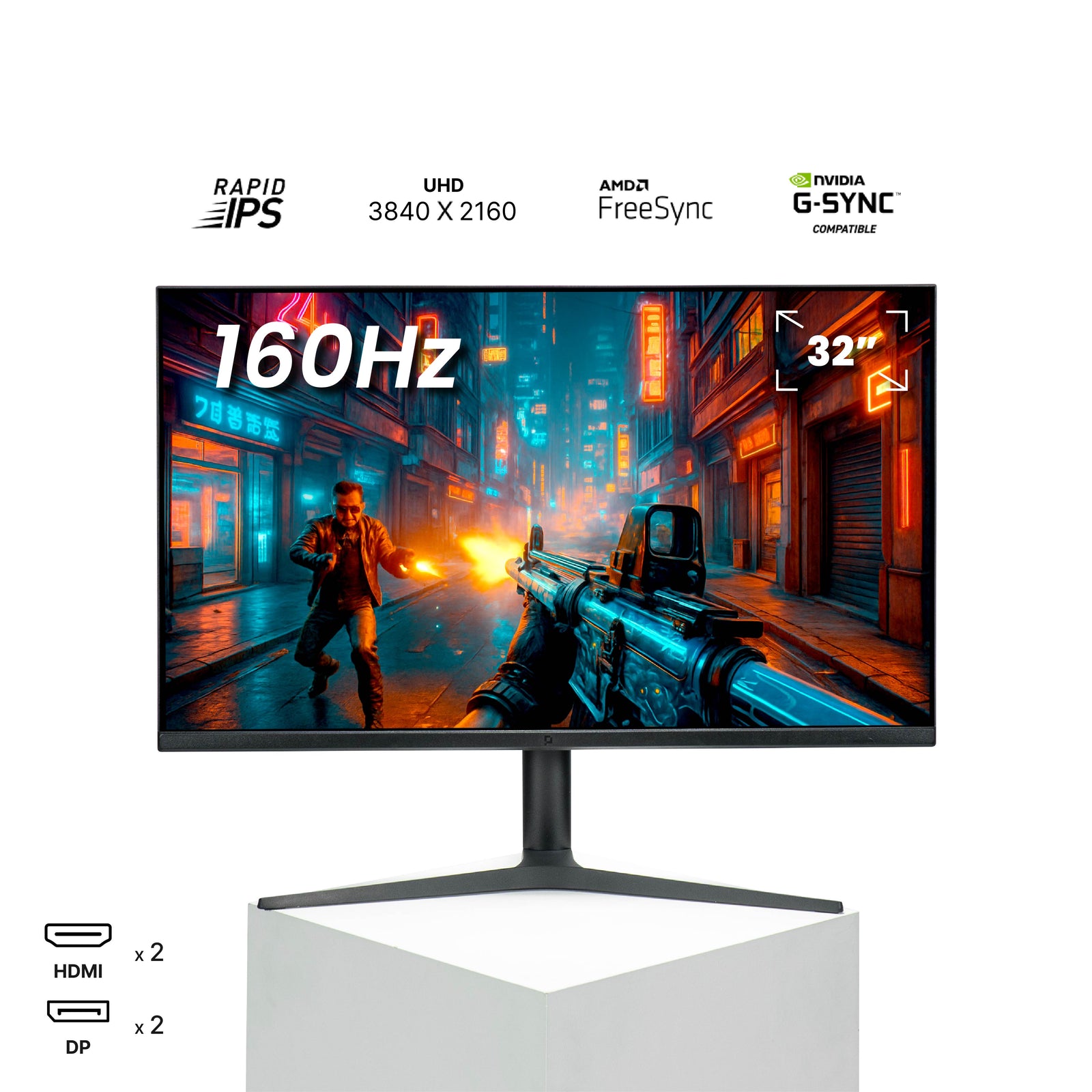 PX321C1 32" 160 Hz UHD 4K Gaming Monitor - Mansa Computers