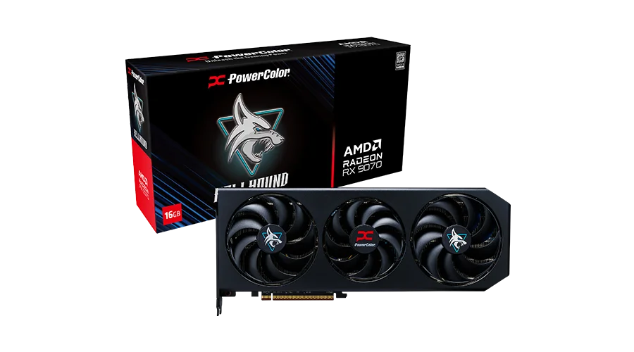 Powercolor RX 9070 Hellhound 16 GB GDDR6 Graphic Card - Mansa Computers