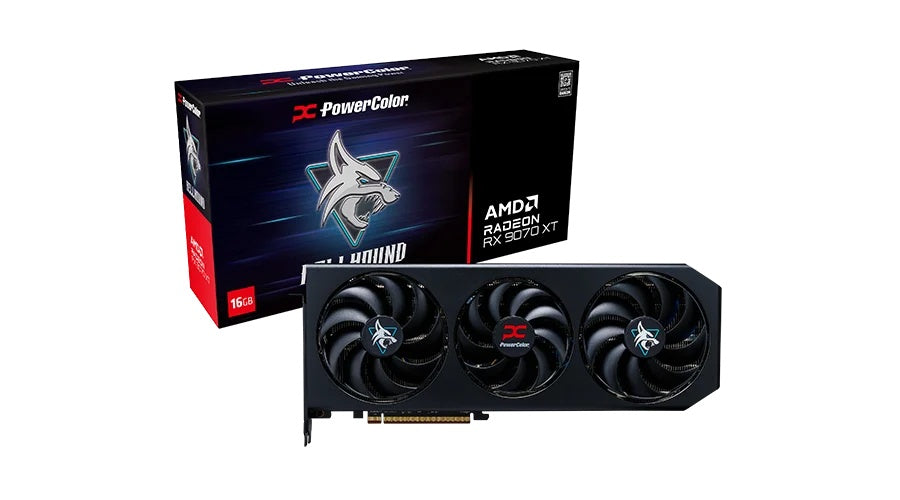 Powercolor RX 9070 XT Hellhound 16 GB GDDR6 Graphics Card - Mansa Computers