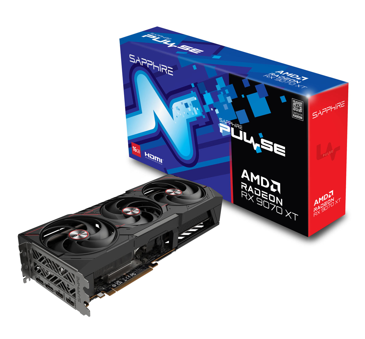 Sapphire RX 9070 XT Pulse 16GB GDDR6 Graphics Card - Mansa Computers