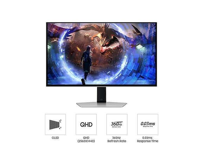 SAMSUNG 27” 360Hz G60SD Odyssey OLED G6 Adjustable QHD Gaming Monitor - Mansa Computers