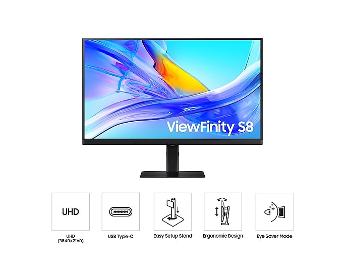 SAMSUNG 32” S80UD 60Hz Adjustable UHD ViewFinity Monitor S8 - Mansa Computers