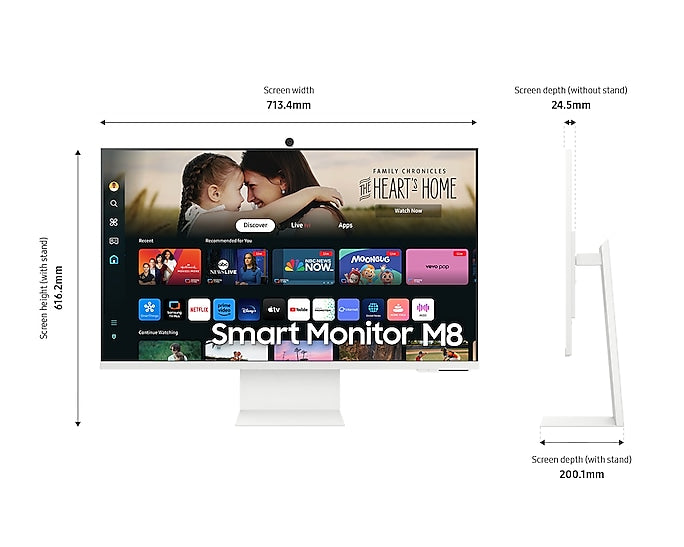 SAMSUNG 32” 60Hz M80D UHD Smart Monitor M8