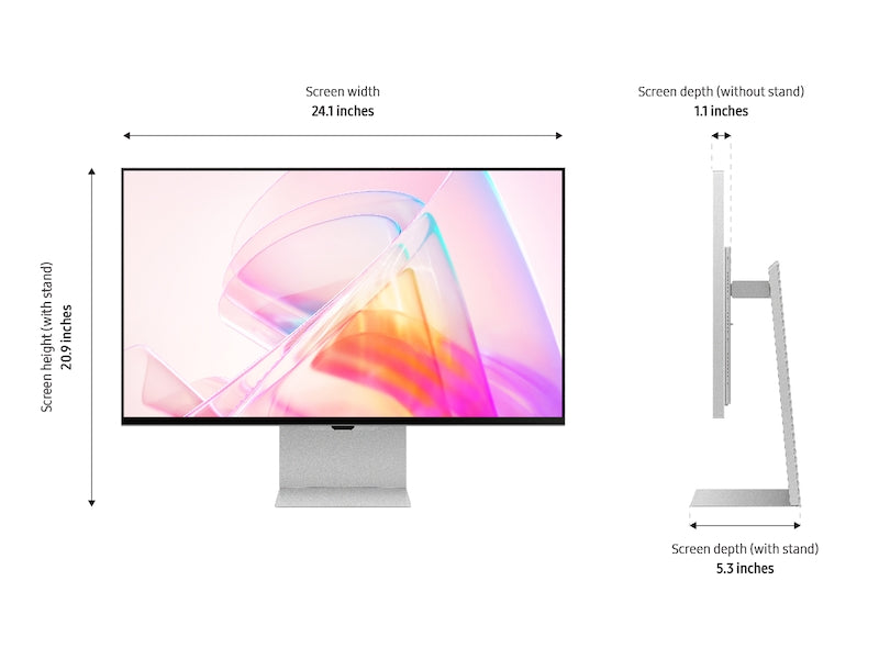 SAMSUNG 27” 60Hz IPS ViewFinity S9 5K Resolution Smart Monitor with SlimFit Camera
