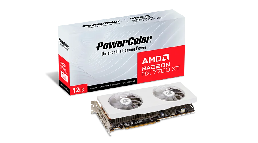 Powercolor RX 7700 XT 12 GB GDDR6 Spectral White Edition