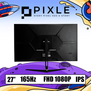 PIXLE 27" FHD 165Hz 1ms Flat IPS Gaming Monitor